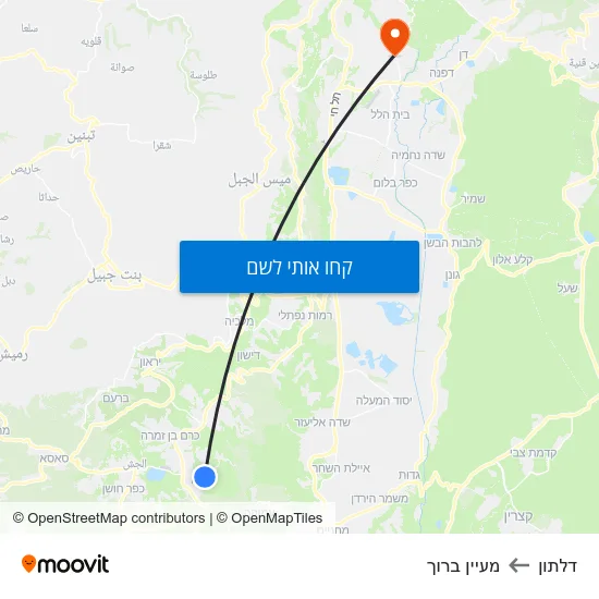 מפת דלתון למעיין ברוך