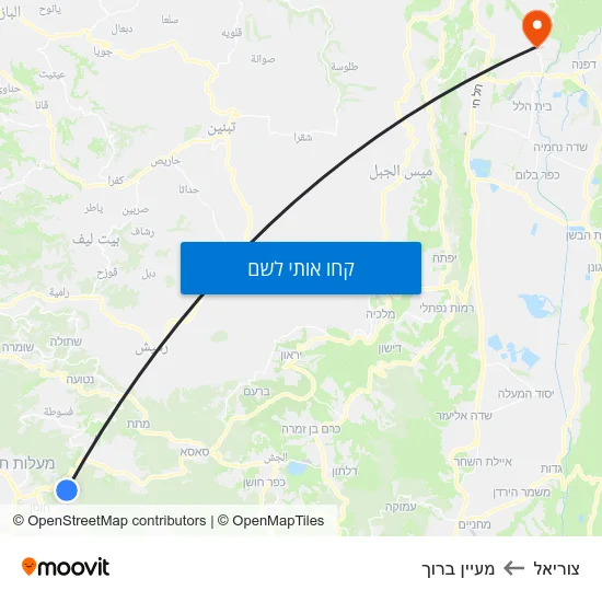 מפת צוריאל למעיין ברוך