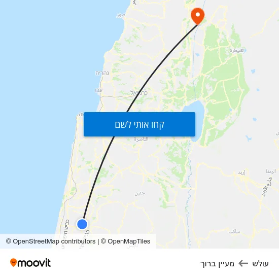 מפת עולש למעיין ברוך
