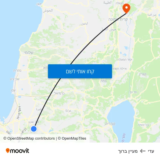 מפת עדי למעיין ברוך