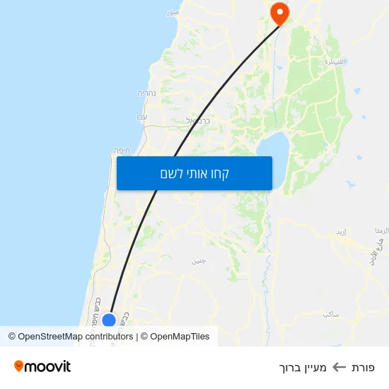 מפת פורת למעיין ברוך