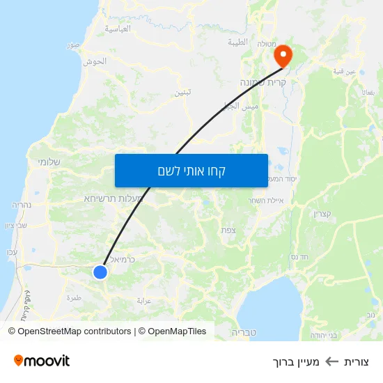 מפת צורית למעיין ברוך