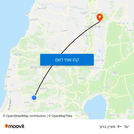 מפת יעד למעיין ברוך