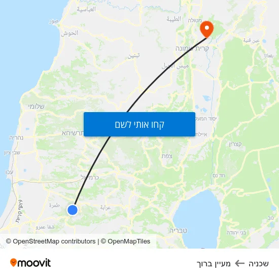 מפת שכניה למעיין ברוך