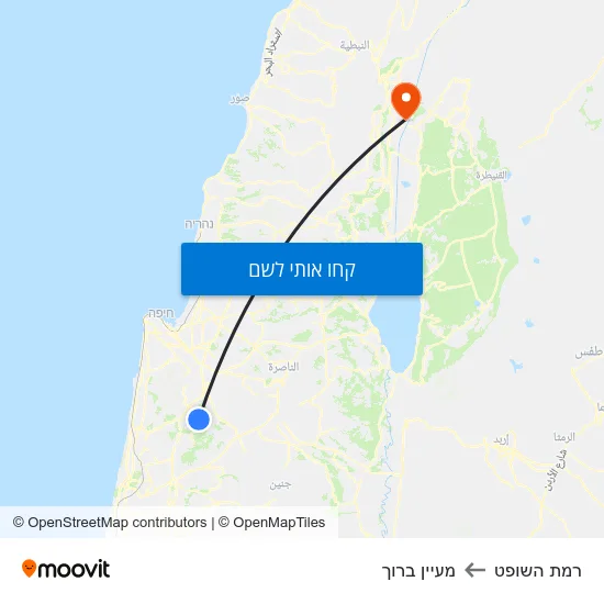 מפת רמת השופט למעיין ברוך