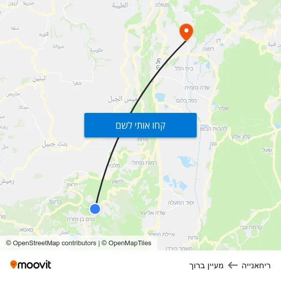 מפת ריחאנייה למעיין ברוך