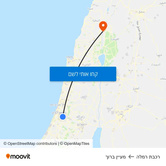 מפת רכבת רמלה למעיין ברוך