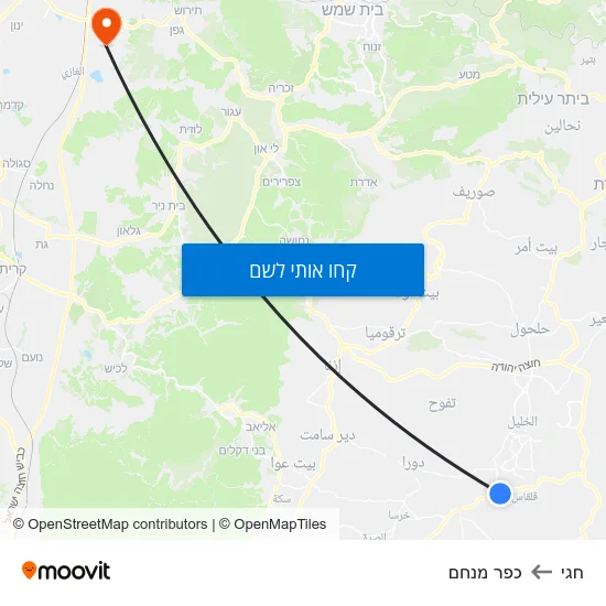 מפת חגי לכפר מנחם