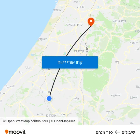 מפת שיבולים לכפר מנחם