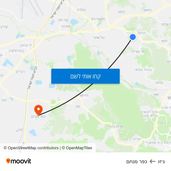 מפת גיזו לכפר מנחם