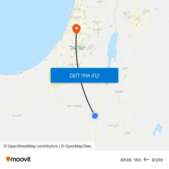 מפת צוקים לכפר מנחם