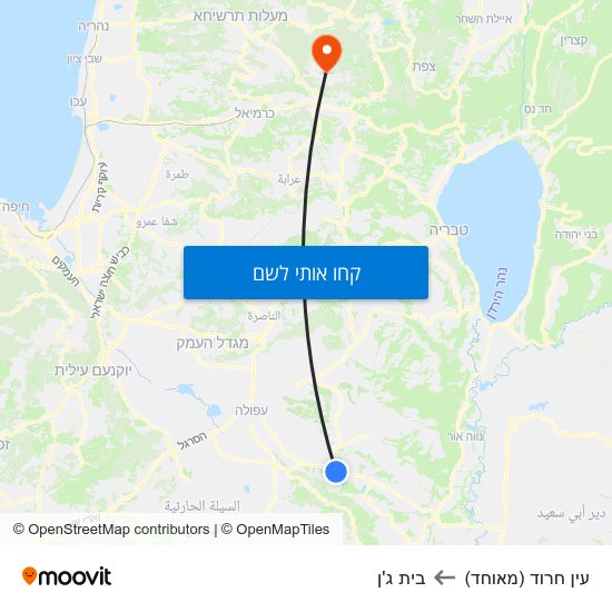 מפת עין חרוד (מאוחד) לבית ג'ן