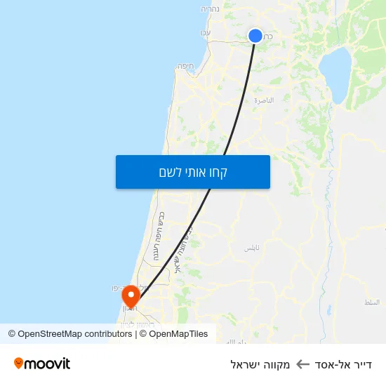 מפת דייר אל-אסד למקווה ישראל