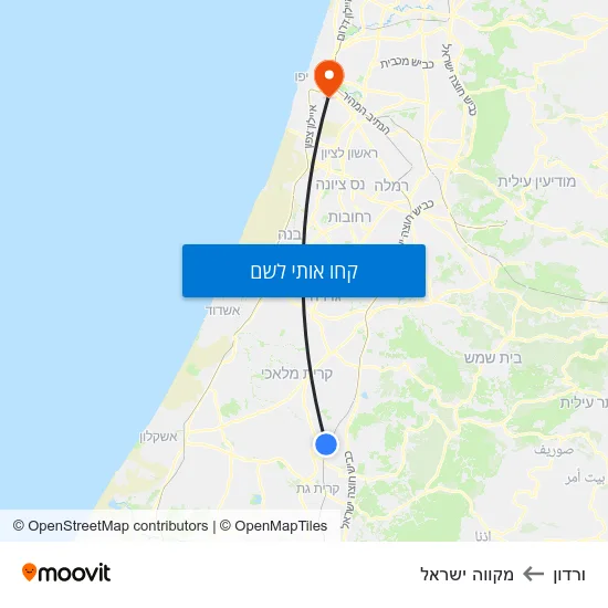 מפת ורדון למקווה ישראל