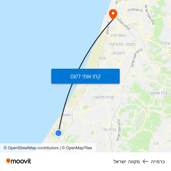 מפת כרמייה למקווה ישראל