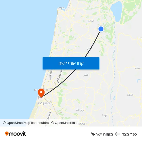 מפת כפר מצר למקווה ישראל