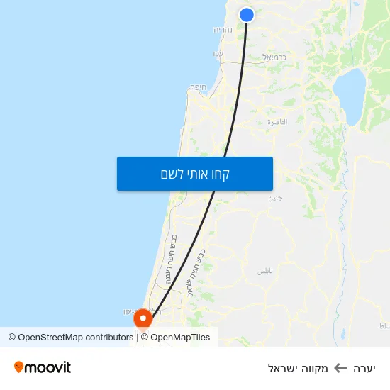 מפת יערה למקווה ישראל