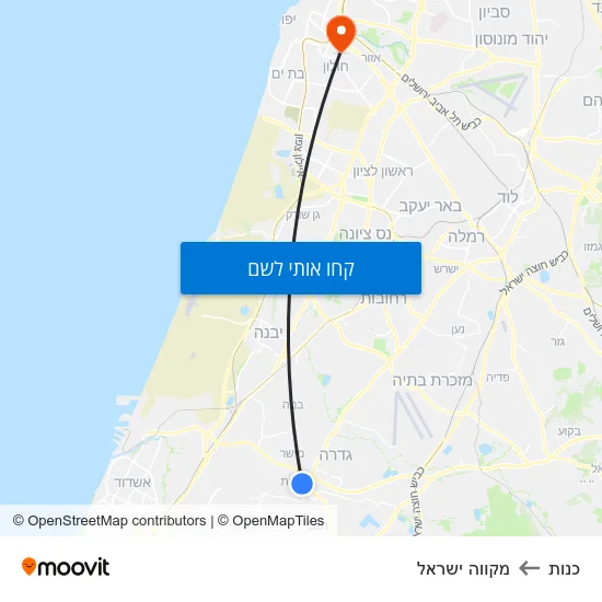 מפת כנות למקווה ישראל