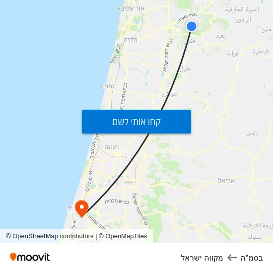 מפת בסמ"ה למקווה ישראל