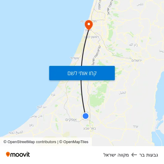 מפת גבעות בר למקווה ישראל