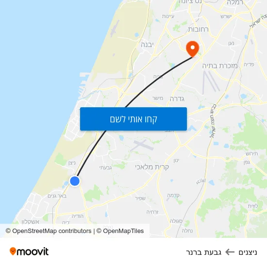 מפת ניצנים לגבעת ברנר