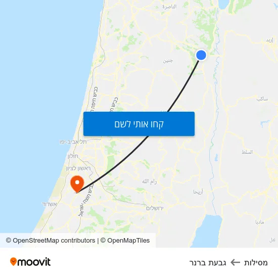 מפת מסילות לגבעת ברנר