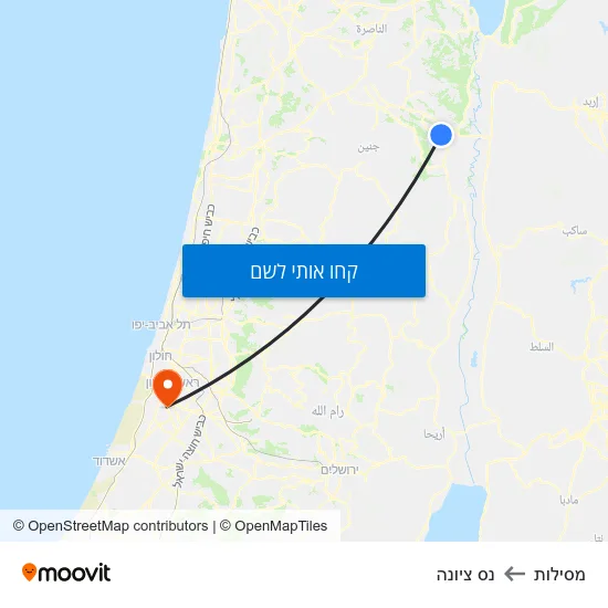 מפת מסילות לנס ציונה