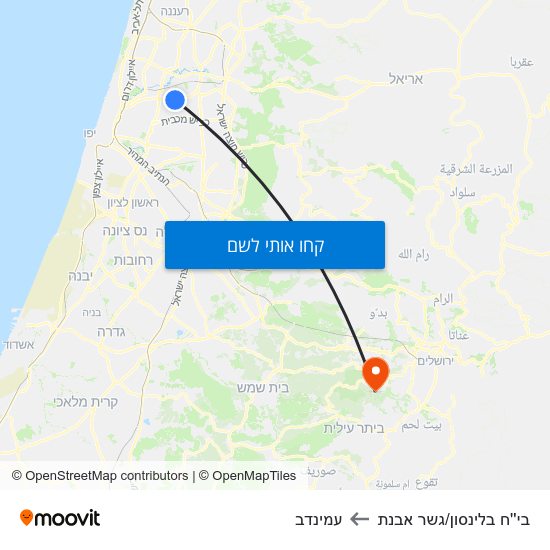 מפת בי''ח בלינסון/גשר אבנת לעמינדב