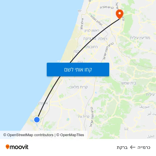 מפת כרמייה לברקת