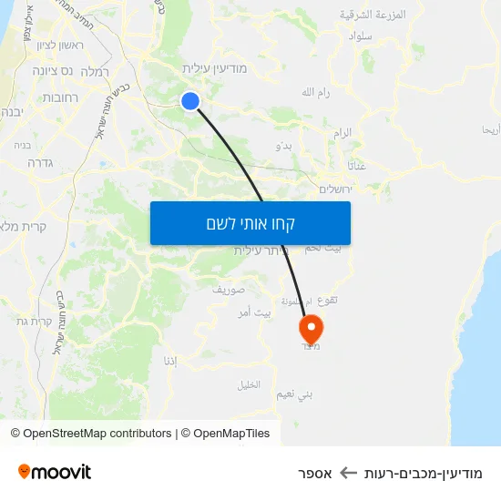 מפת מודיעין-מכבים-רעות לאספר