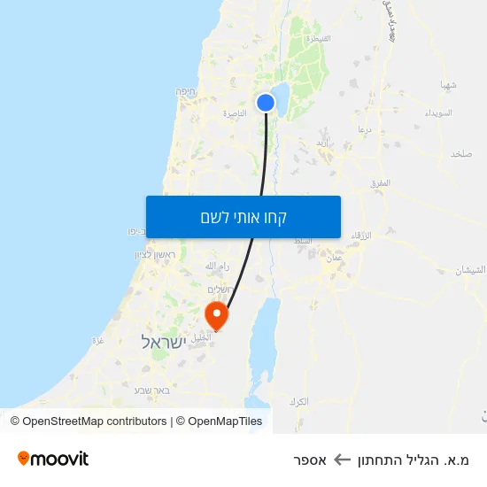 מפת מ.א. הגליל התחתון לאספר