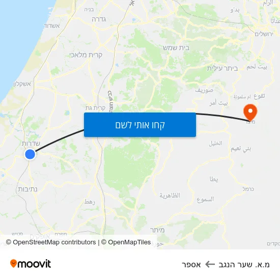 מפת מ.א. שער הנגב לאספר