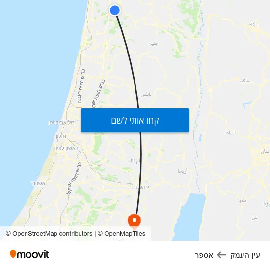 מפת עין העמק לאספר