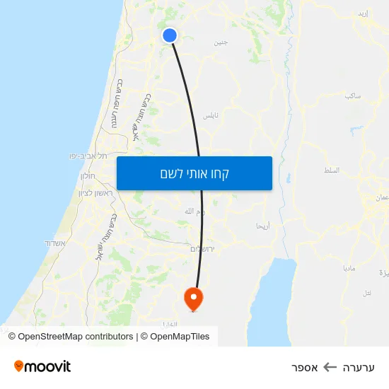 מפת ערערה לאספר