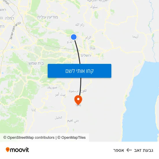 מפת גבעת זאב לאספר