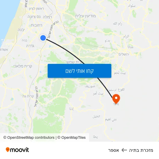 מפת מזכרת בתיה לאספר