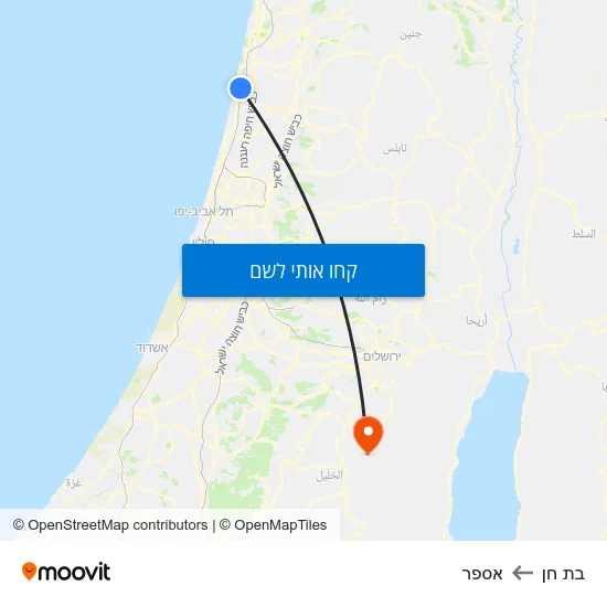 מפת בת חן לאספר