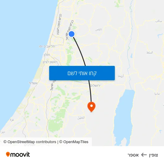 מפת צופין לאספר