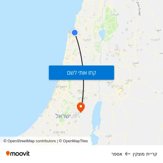 מפת קריית מוצקין לאספר