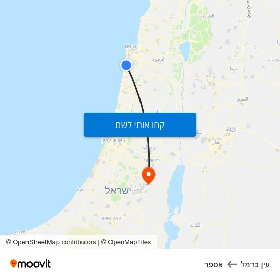מפת עין כרמל לאספר
