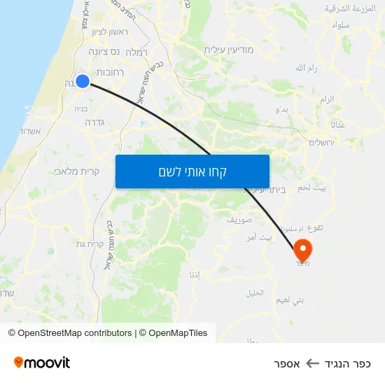 מפת כפר הנגיד לאספר