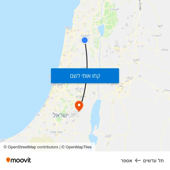 מפת תל עדשים לאספר