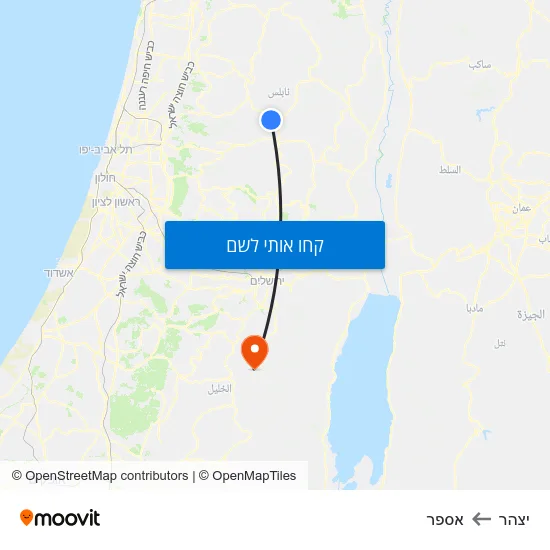 מפת יצהר לאספר