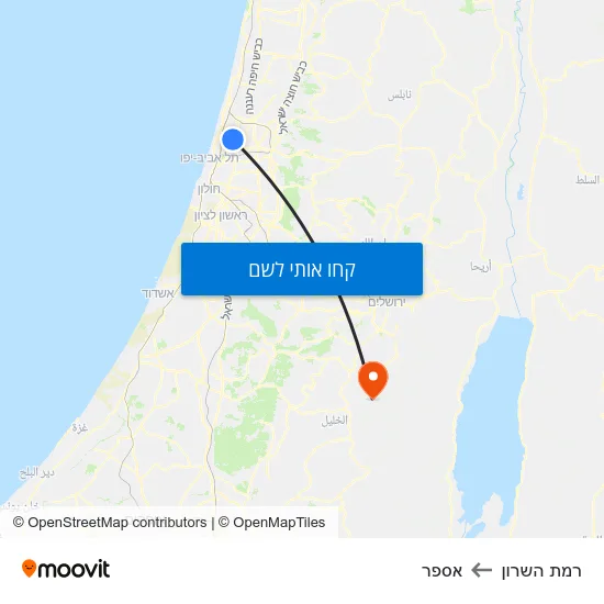 מפת רמת השרון לאספר