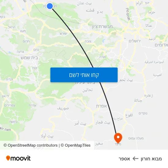 מפת מבוא חורון לאספר