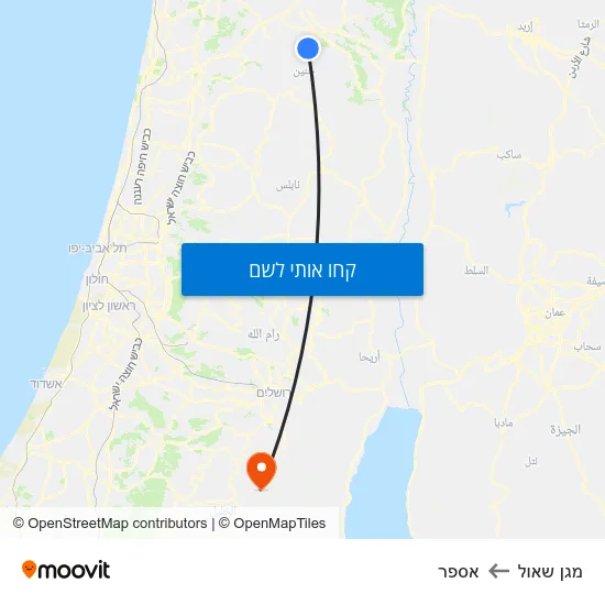 מפת מגן שאול לאספר