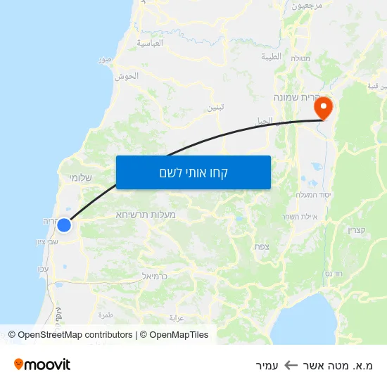 מפת מ.א. מטה אשר לעמיר