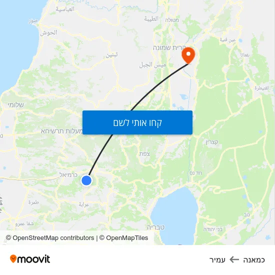 מפת כמאנה לעמיר