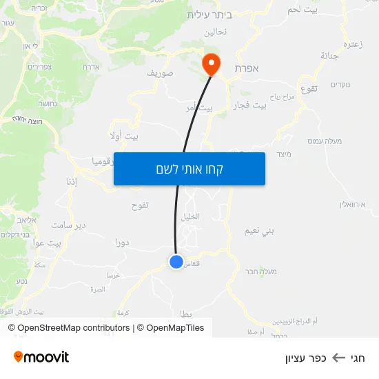 מפת חגי לכפר עציון