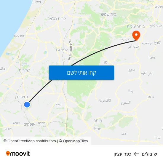 מפת שיבולים לכפר עציון